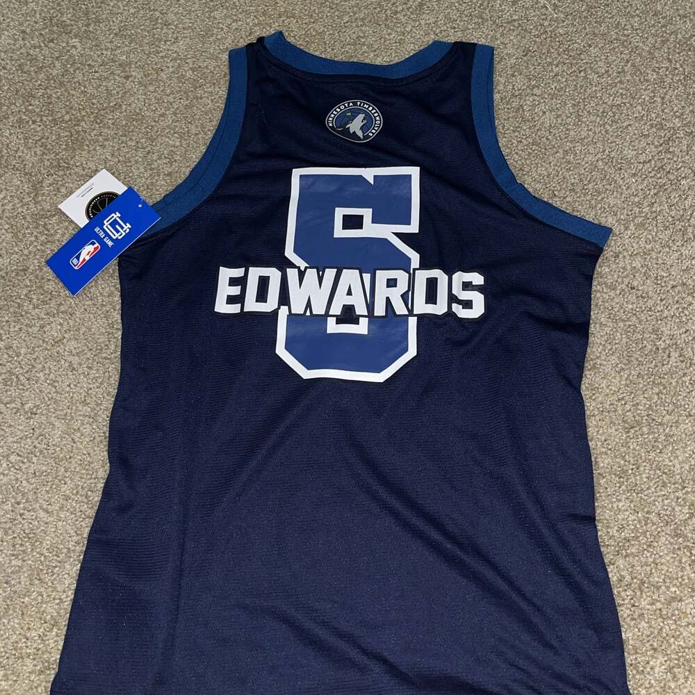 NBA Navy Minnesota Timberwolves Sleeveless Jersey - Picture 2 of 2